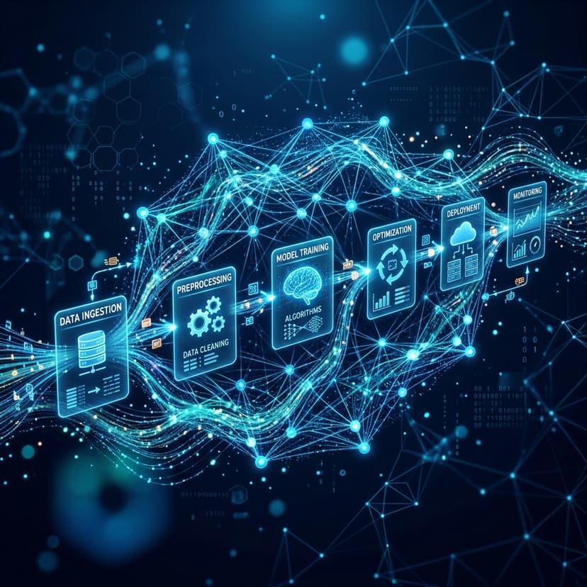 AI automation workflow connecting business processes