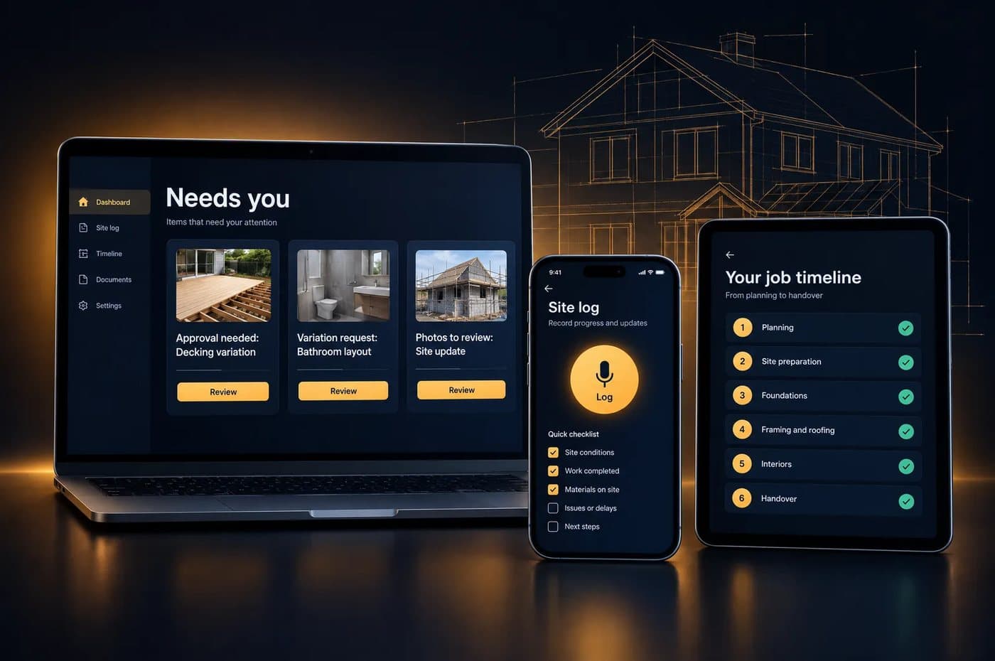 A construction company project